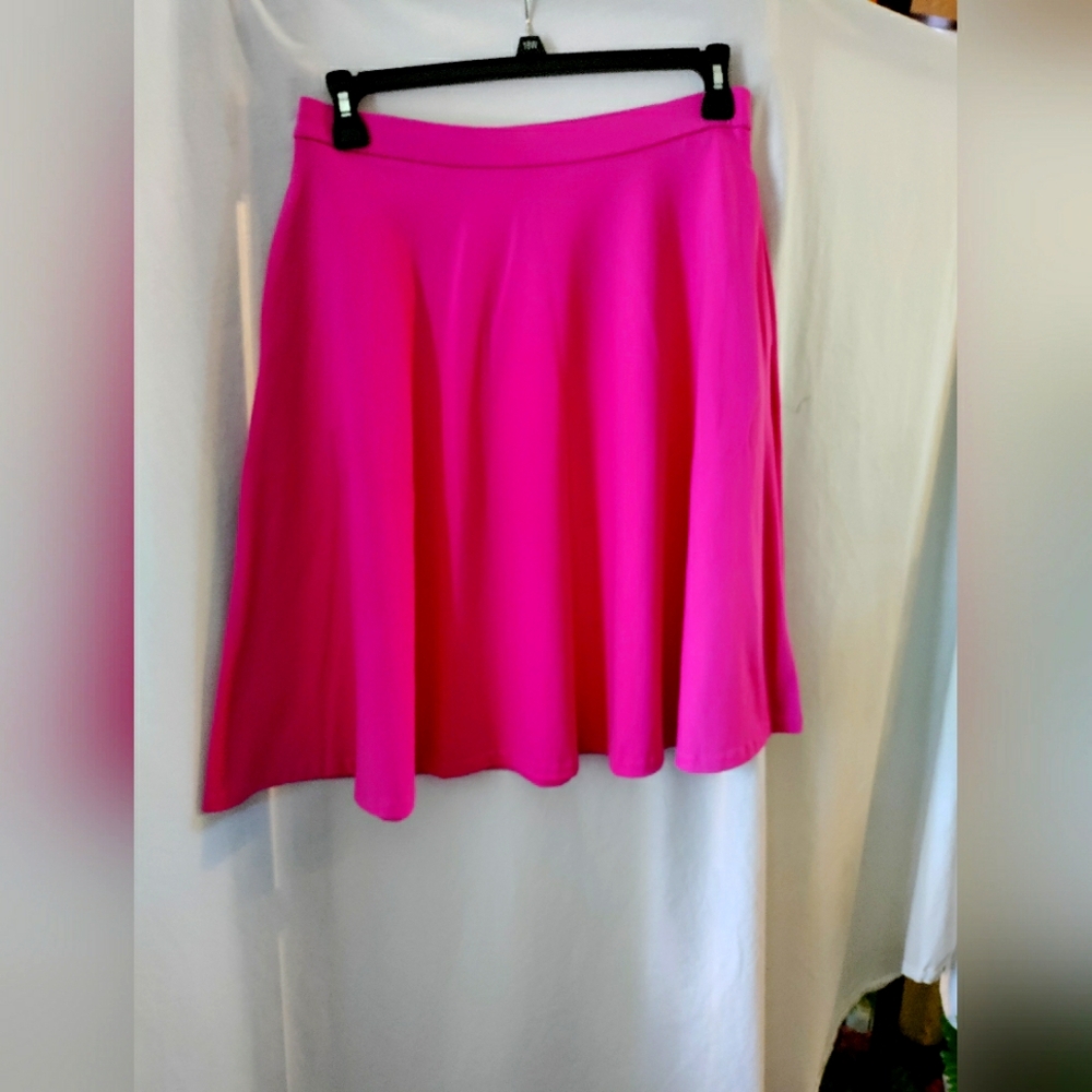 Adrienne Vittaditini Barbie Pink Circle Skirt  Pockets Size L NWOT Dancing Girly